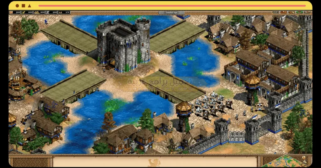 تُظهر هذه الصورة موقع الهجوم الرئيسي للجندي في لعبة Age of Empires 2.