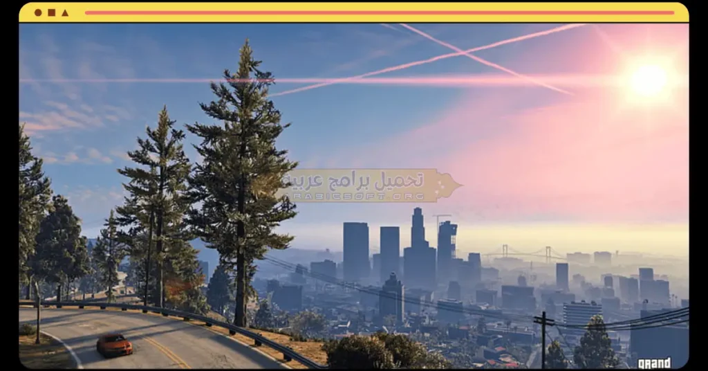 في هذه الصورة التي تُظهر الجبال في منطقة مدينة تكساس في لعبة GTA 7.